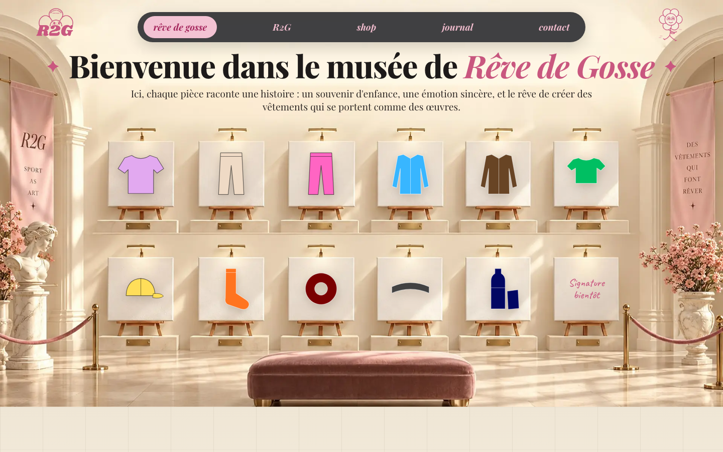 Page d'accueil du site de Rêve de Gosse